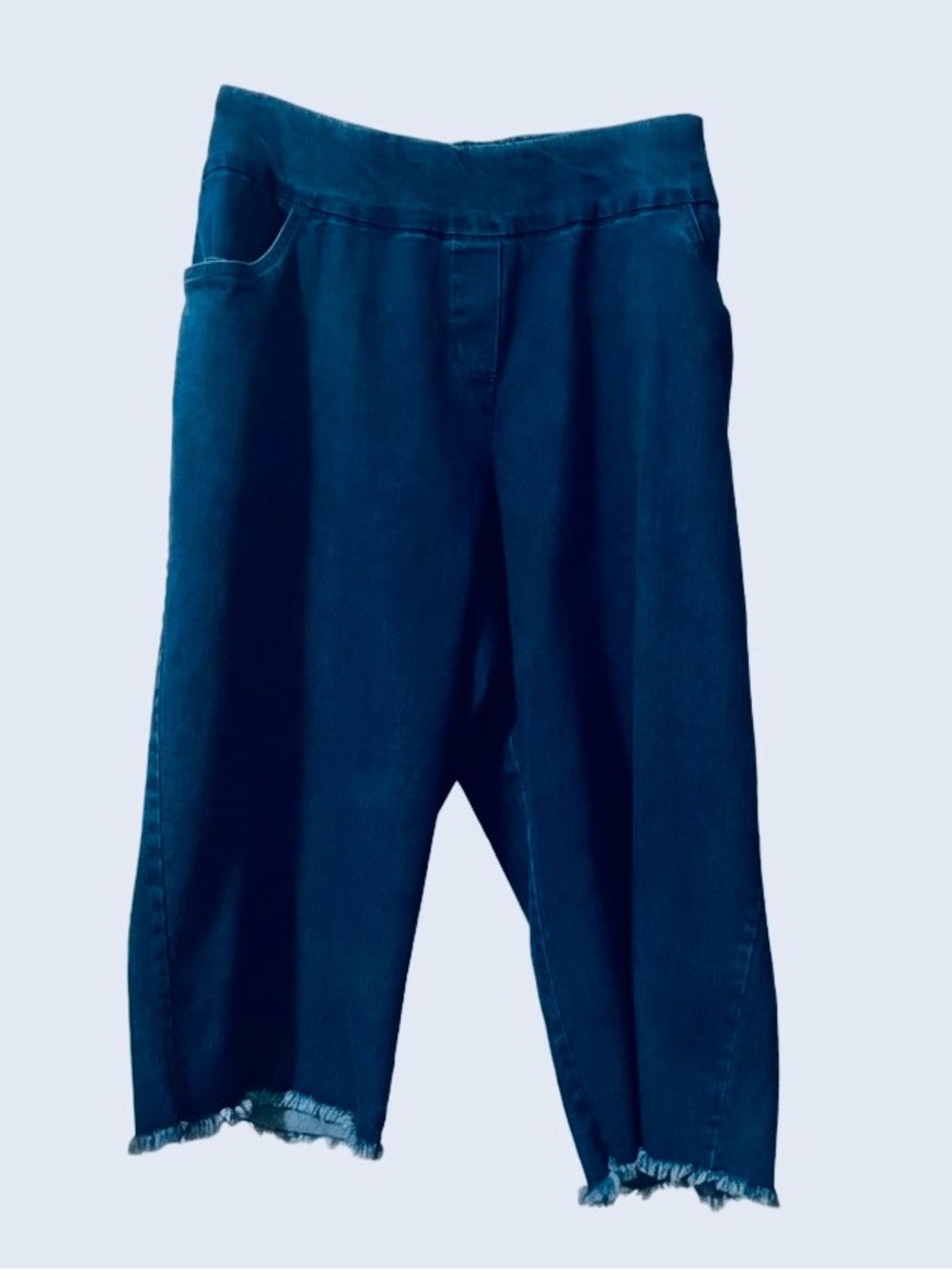 Denim Fringe Capri Pant 22W by Alfred Dunner